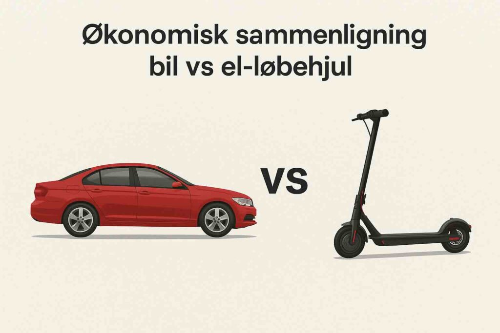 el løbehjul vs bil